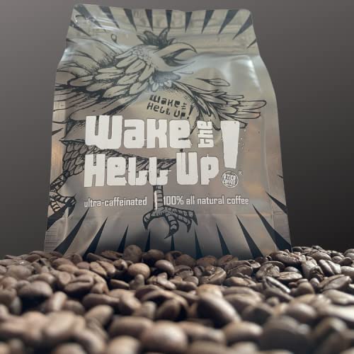 Wake The Hell Up! Ground Coffee | Ultra-Caffeinated Medium-Dark Roast Low Acid Coffee In 12-Ounce Reclosable Bag | The Perfect Balance Of Higher Caffeine & Great Flavor #TOP1