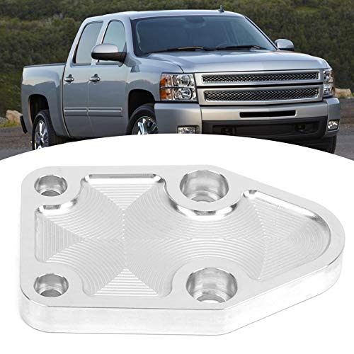 Akozon Fuel Pump Plate, Cnc Aluminum Fuel Pump Mounting Plate Kit With Gasket Fit For Chevy Small Block 283 327 350 400 Engines #TOP4