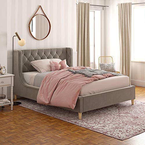 Little Seeds Monarch Hill Ambrosia Gray Full Size Upholstered Bed,