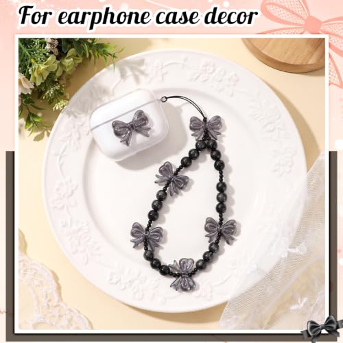 Neptniopllab Phone Charms-1PC Black Bow Charm (Black-Bow,1PC) - image 3