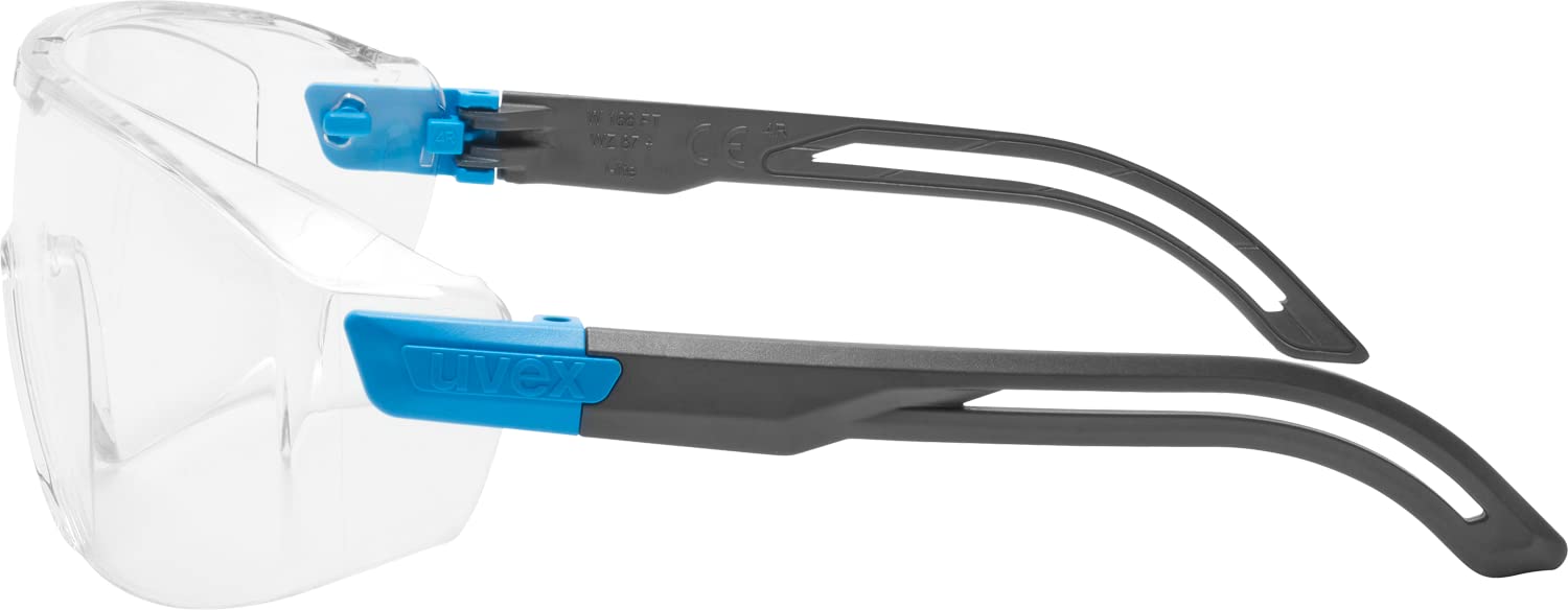 Uvex Gafas protectoras i-lite para trabajo y laboratorio, gafas de patillas ajustables