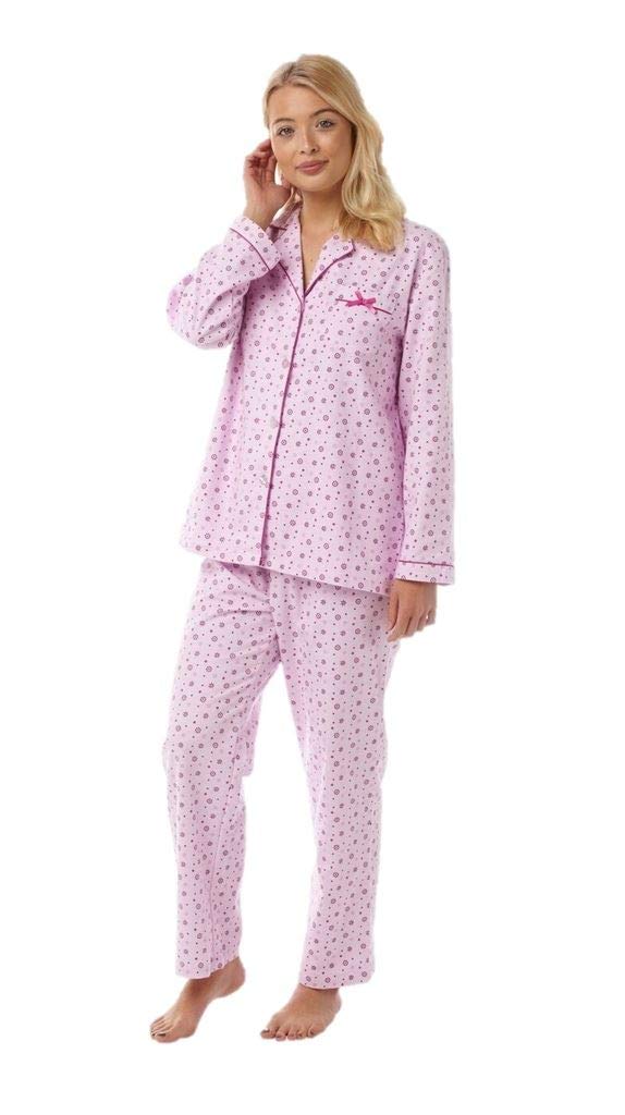 Lady Olga Women's Pink Holly Pyjamas 3037 Colour Size 12-14