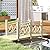 Lifeisbetter 5FT Wooden Garden Bridge, Classic Wooden Arc Footbridge with Safety Railings for Decorative Pond Landscaping, Garden Backyard Decor