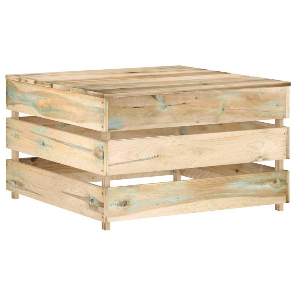 vidaXL 2X Bois de Pin Imprégné Tables Palette de Jardin Repose-Pieds de Patio Meubles de Terrasse Meubles de Jardin Tabourets d'Extérieur