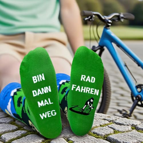 WAMIOKAGRO Fahrrad Geschenke für Männer Frauen, Fahrrad Zubehör, Lustige Socken, Männergeschenke Weihnachtsgeschenke für Männer Frauen Teenager Jungen Mädchen Kinder zu Geburtstag Weihnachten