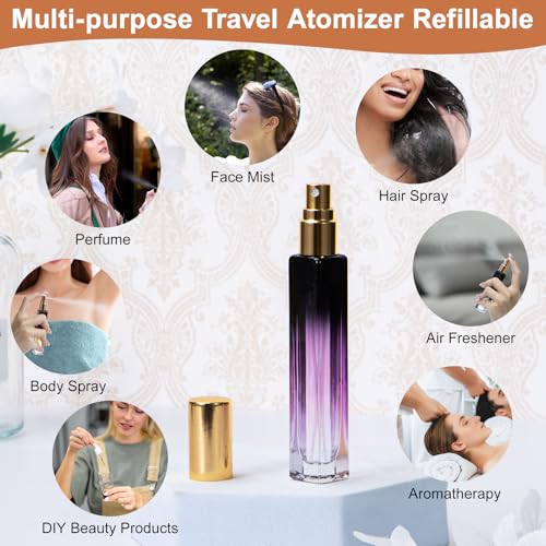 10ML Perfume Travel Refillable Spray Bottles 5pcs Set, Mini Glass Perfume Bottle Empty, Portable Cologne Atomizer Sprayer Travel Size Containers Refill Bottles Kit for Toiletries Sample Dispenser4