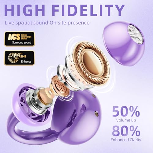 Image of Jewelry-Inspired Clip On Earbuds,Comfortable Fit Open Ear Clip-On Headphones,Wireless Bluetooth Ear Cuff Headphones for Women,Removable Clip EarBuds Accessories
