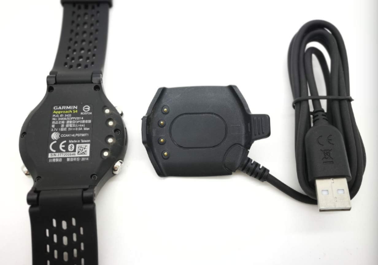 3.93ft Length Cable for Garmin Approach S2 S4 Charger,Watch Version Before 2015 Year Approach S2 Charger Cable, Charging Clip Sync Data Cable for Garmin S2 S4 Golf Watch Charger