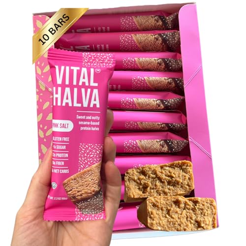 Vital Halva Gut-Friendly Sesame Bar, 19g Fiber, 12g Protein, <1g
