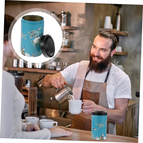 SAFIGLE 中式密封属茶缶 大容量広口保存容器 耐久性メタルキャニスター コーヒー豆ナッツ乾物対応 キッチンホーム用