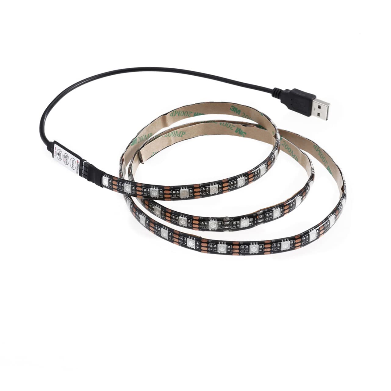 STOBOK 1m SMD Flexible Led Rope Light with USB Control for Tv Closet Outdoor Decoration Energy Saving Adhesive Shape Multi-Color Options