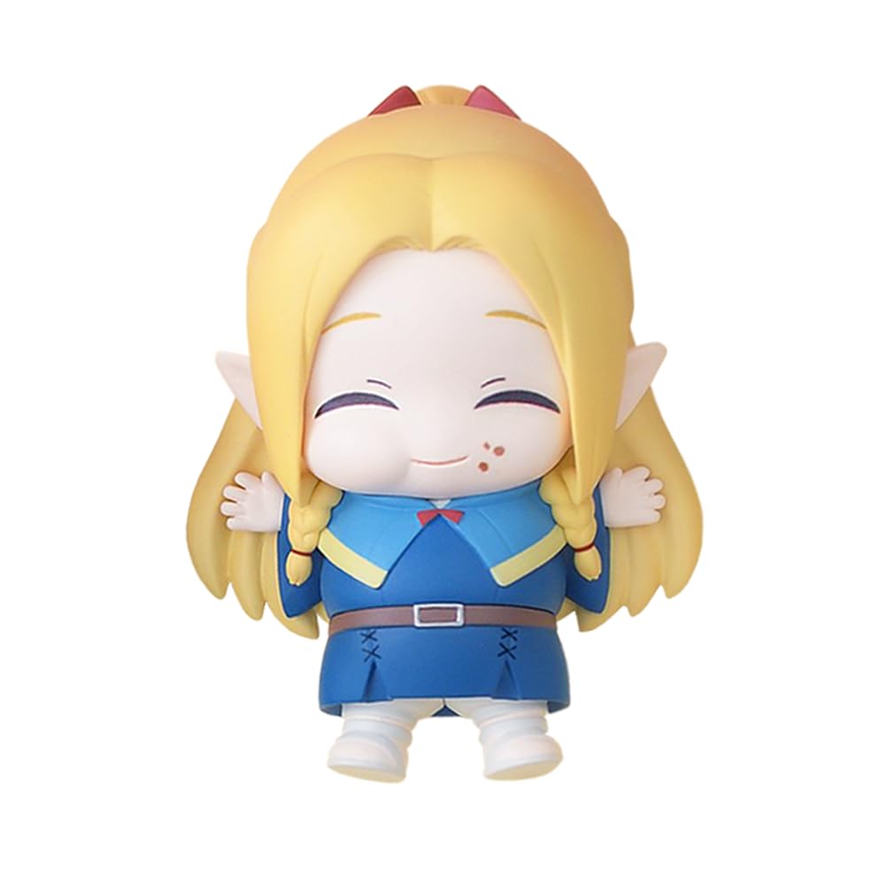 Marcille Donato Figure,Laios Touden Figure,7.5cm Anime Mini Figurine,Cute Model Statue with Lying Posture,PVC Sculpture,Collection Gifts,Anime Ornament