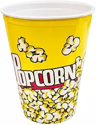 Balde de Pipoca para Cinema, 18cm x 15cm, 2,4 Litros, Plástico, Reutilizável, ideal para assistir séries, filmes, futebol