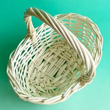 手編み　ハンドメイド　籠　バスケット　小物入れ　アンティーク　かご　カゴ バスケット／かご 花器 籠 小物入れ おしゃれ雑貨 カゴ 手作り