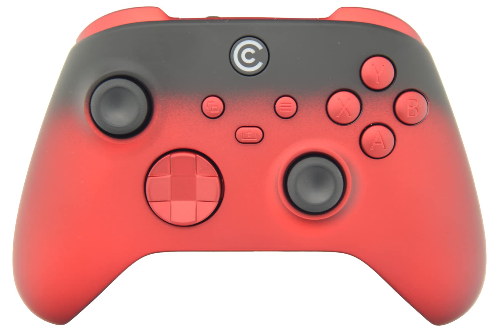 Custom Controllerzz Designer Series Custom Wireless Controller for PC, Windows, Xbox Series X/S & Xbox One - Multiple Designs Available (Red & Black w/Red Inserts)