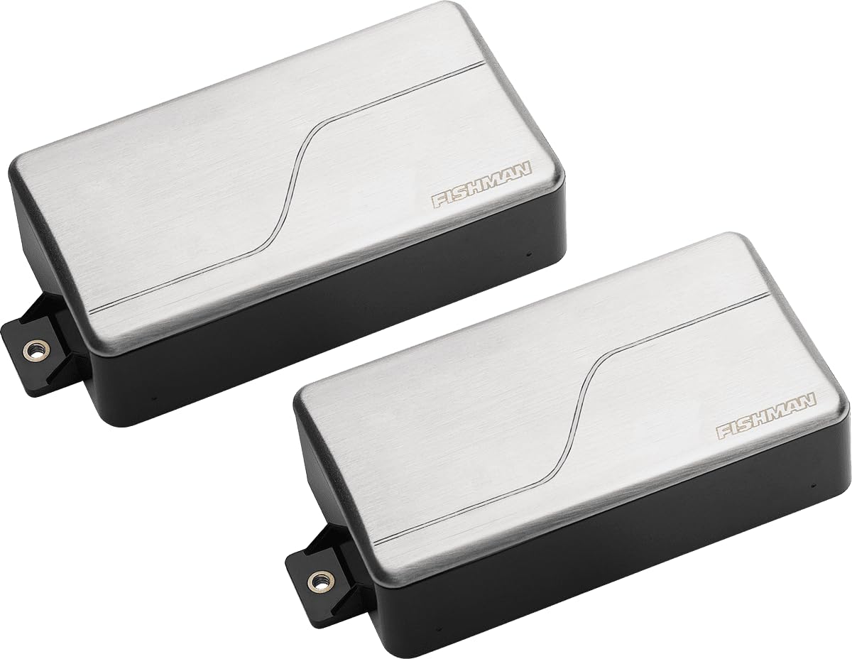 Fishman Fluence Modern Humbucker 3 Way Brushed Stainless Steel 6 String Active Pickup - Set Position