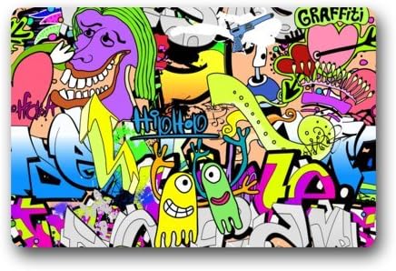 American Culture Graffiti "HIP-HOP" Doormats Non Slip Durable Machine-washable Home / Living Room / Bedroom Indoors / Outdoors Doormat Mats