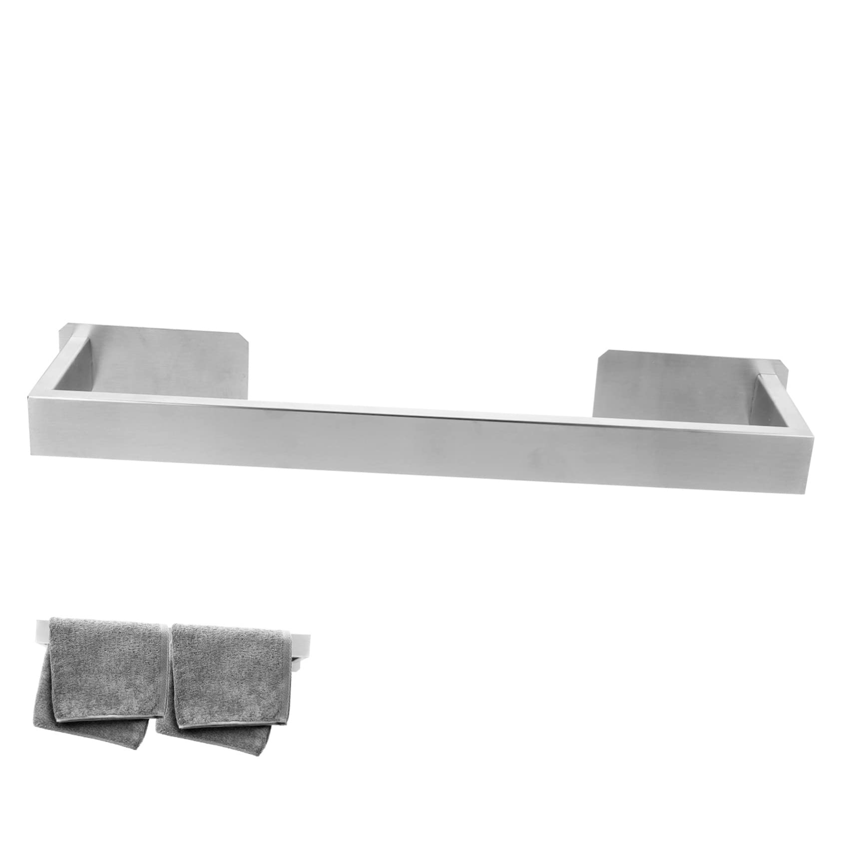Support serviettes mural haut de gamme sans perçage avec barre égouttoir épurée