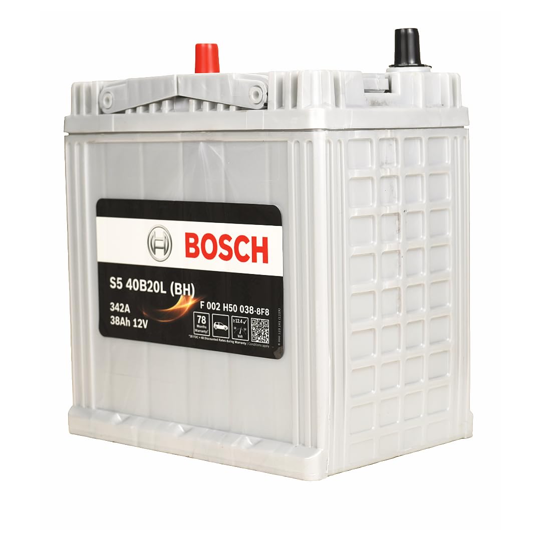 Bosch 40B20L (BH) Car Battery (38 Ah) - 100% Maintenance-Free with Labyrinth Lid Technology | Compatible with Hyundai Grand i10 Nios, Aura, Renault Kwid-image-28
