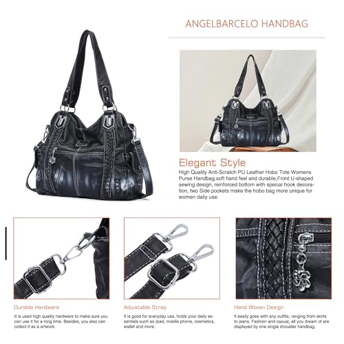 Image of Angel Barcelo Purses for Women Soft PU Leather Shoulder Bag Crossbody Purse and Handbags