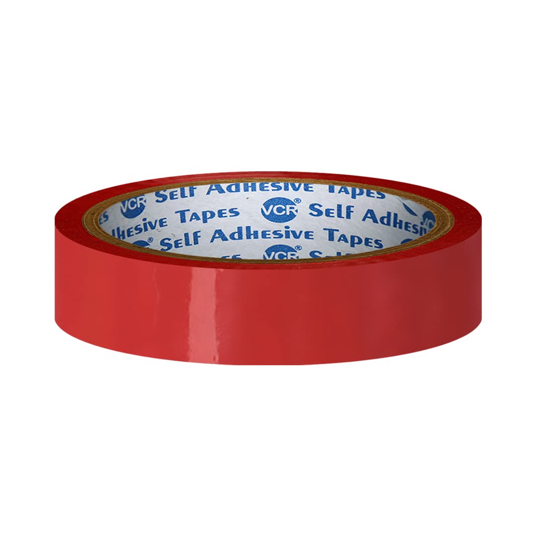 VCR Red Color Tape - 50 Meters in Length - 18mm / 0.75" Width - 01 Roll Per Pack - BOPP Self Adhesive Tape for Arts and Craft use, Box Packing, Office and Home use (B07RWGW7B9) Amazon Price History, Amazon Price Tracker
