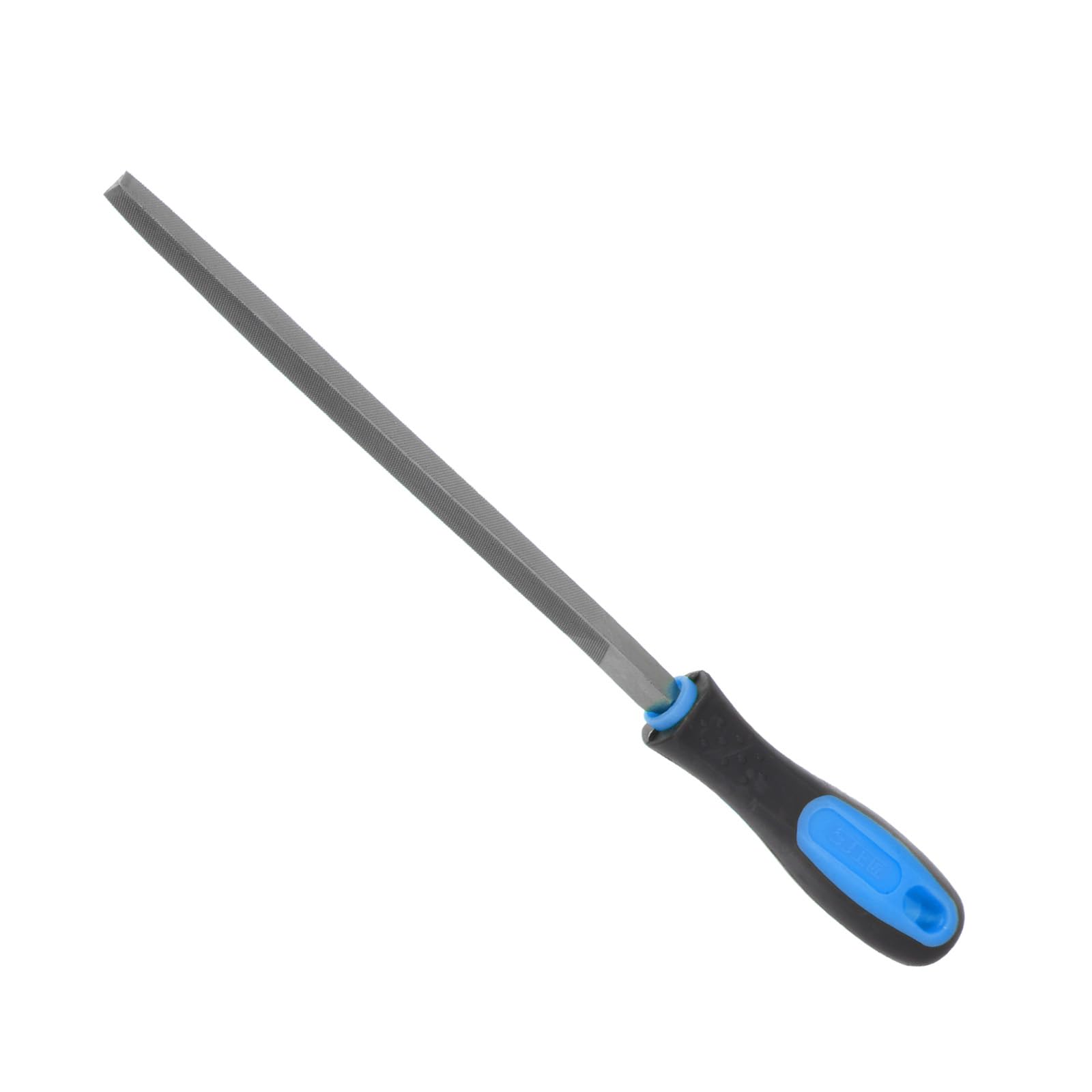 CoCud Metal Triangular File, 8" Blade Length, High Carbon Hardened Steel Cut Mill Hand Rasp with Non-Slip Handle Blue