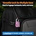 Forge Luggage Locks TSA Approved 4 Pack Purple, Small Combination Lock with Zinc Alloy Body, Open Alert, Easy Read Dials, for Travel Suitcase, Bag, Backpack, Lockers.