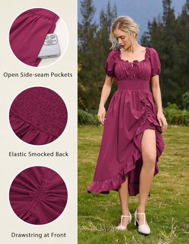 Robe style Renaissance pour femme ajustée avec poches intégrées