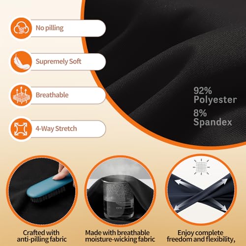 FULLSOFT 3 Pack Leggings for Women High Waisted Soft Black Yoga Pants for Workout Athletic Running Reg & Plus Size3