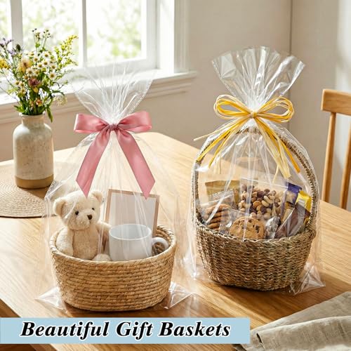 Image of woric 20 Pcs Clear Cellophane Gift Bags 16x24 Inch Cellophane Wrap Bag