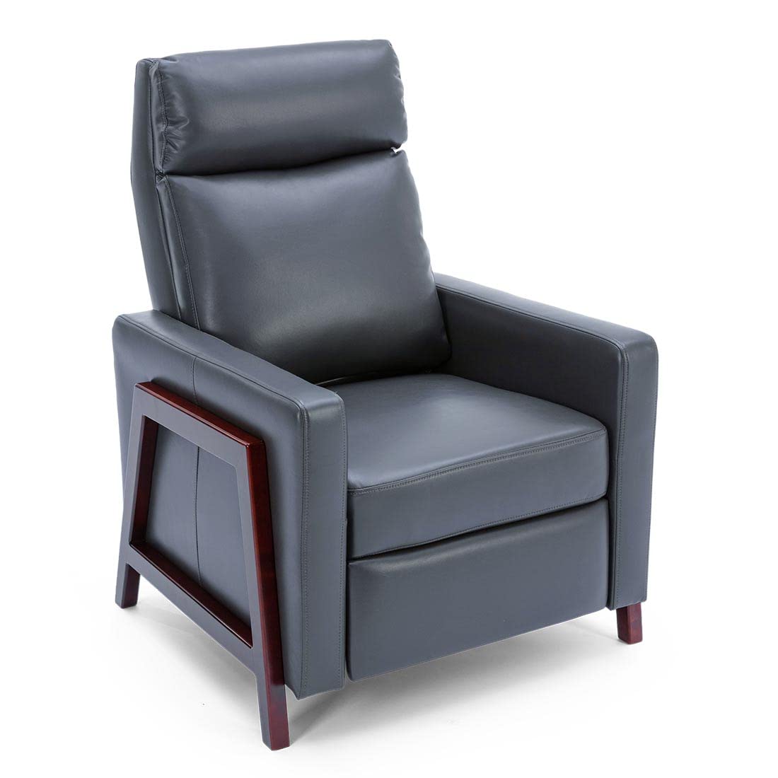 Sponsored Ad – RILEY PUSH BACK SOFT AIR LEATHER MODERN RECLINING ARMCHAIR ACCENT HOME CINEMA RECLINER CHAIR GREY