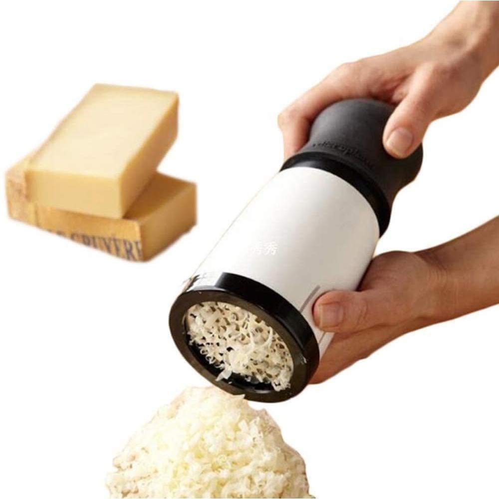 xxz Cheese Mill Grater, Rotary Cheese Grinder Hand held Tools Heavy Duty Cheese Cutter, for Hard Parmesan or Soft Cheddar Cheeses, Ginger, Butter