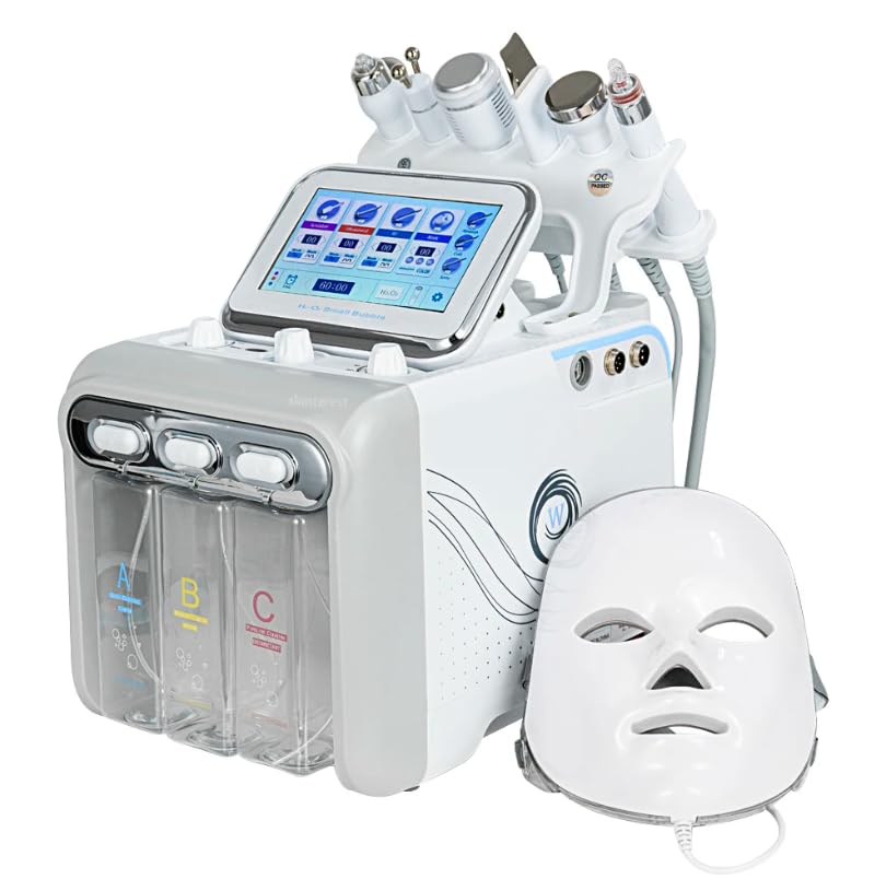 Macchina Hydrafacial 7 in 1, Dispositivo Facciale a Ossigeno per Cura del Viso, Multifunzionale per Casa e Salone di Bellezza