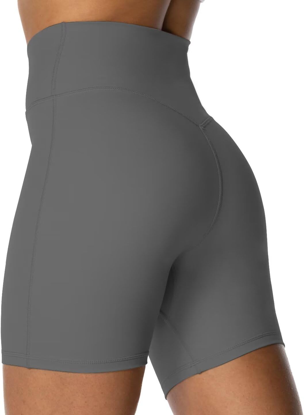 Sunzel Crossover Biker Shorts for Women, No Front Seam V High Waist Yoga Workout Gym Shorts with Tummy Control