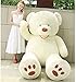 Nounours GEANT XXL, Peluche Teddy Bear Immense, pour Anniversaires, Noel, Enfants,Fete (Blanc, 200cm)