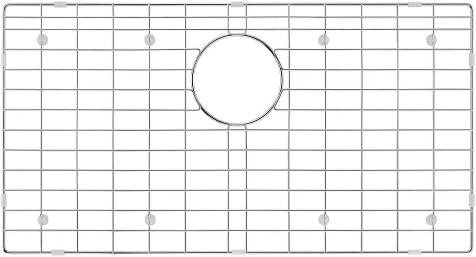 CIPOTAL 27.4 in. x 14.4 in. Rear Drain Kitchen Sink Bottom Grid with Supersoft Silicone Feet in 304 Grade Stainless Steel