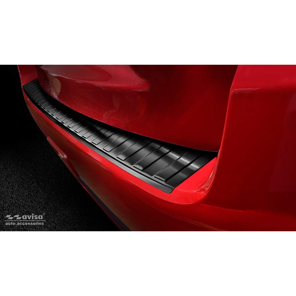 Avisa Schwarz Edelstahl Heckstoßstangenschutz Kompatibel Mit Mitsubishi Asx Facelift 2019- 'Ribs'