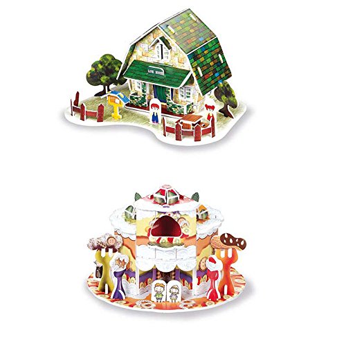 Legler 8924 - 3D Puzzle - Häuser, 4-er Set – Bild 3