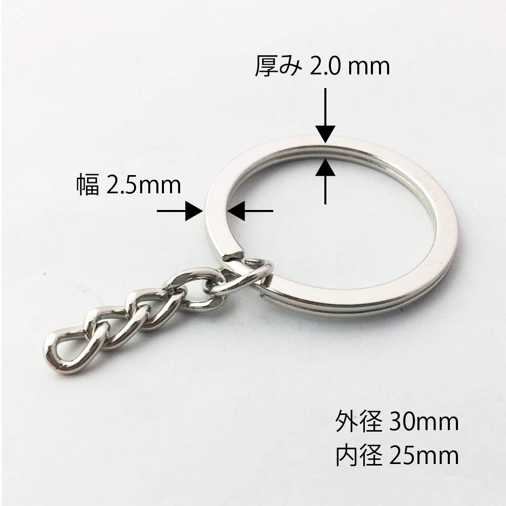 Amazon | 【KAMONレザー】チェーン付き 平押し二重リング シルバー 10