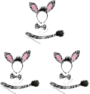 BESTOYARD 3pcs Zebra Costume Set Animal Costume Set Cosplay Animal Set Horse Ears Headband Headband Ear Tie