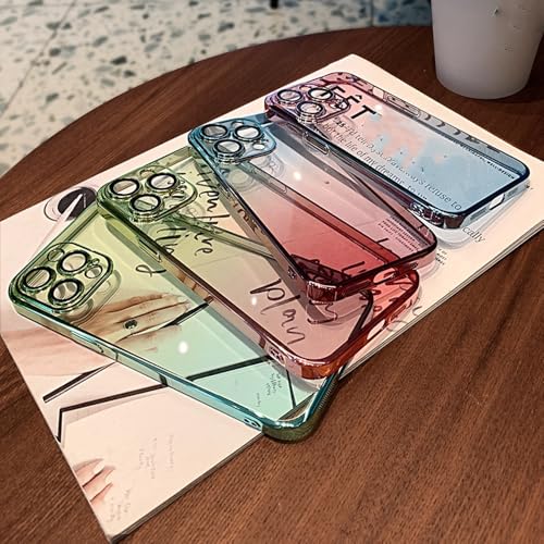 Coque luxe iPhone 14 transparente rose finition galvanisée premium - 6