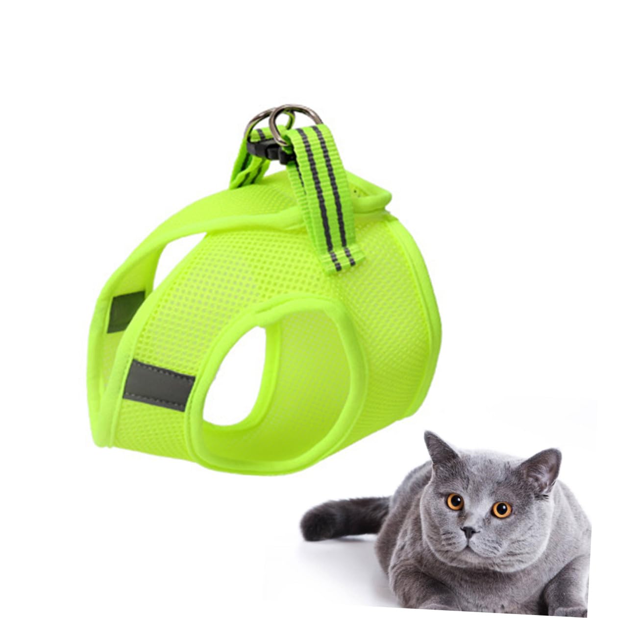 Amosfun 3stücke Katzen-Geschirr Für Haustiere Atmungsaktiv Und Leicht Kreative Brustgeschirre Für Katzen Fruchtgrün Xs Für Sicheres Gassigehen Und Komfortable Tragbarkeit