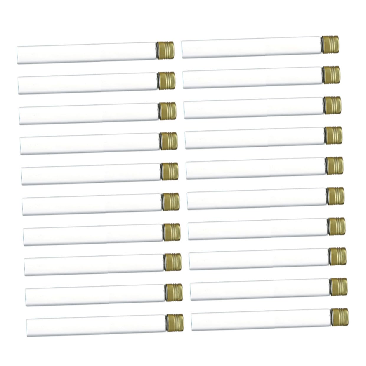 Provette a Vite in Vetro 20 Pezzi 18x150 Mm, Borosilicato | Tappo Metallico in Alluminio, Fondo Tondo e Parete Liscia, Scala di Misura Precisa