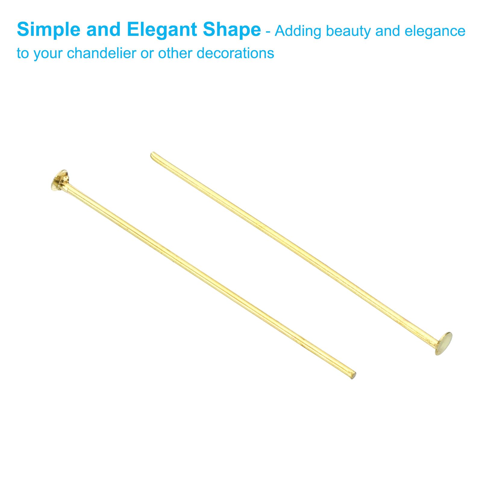 PATIKIL 1.57x0.11" Copper Chandelier Connector Pins - Image 4