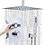 (Upgraded) Thermostatic Rainfall Shower System, 16 Inch Luxury Rain Mixer Combo Set with Handheld and Temperature Control Valve and Trim Kit, Polished Chrome(All Functions Can Run Simultaneously)