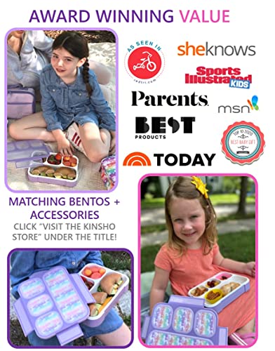 Kinsho Unicorn Lunch Box For Girls With Ice Pack, Cute Large Insulated Bag, Big Kid Container For School Snacks Lunches, Fits Bento Boxes, Lunch-Box For Toddler Daycare, Rainbow Unicornio Pink Purple #TOP6