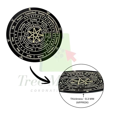Image of Vastu Star Dowsing Board | 6 inch | with Brass Pendulum (Pendulum Assorted) Acrylic Divination Board