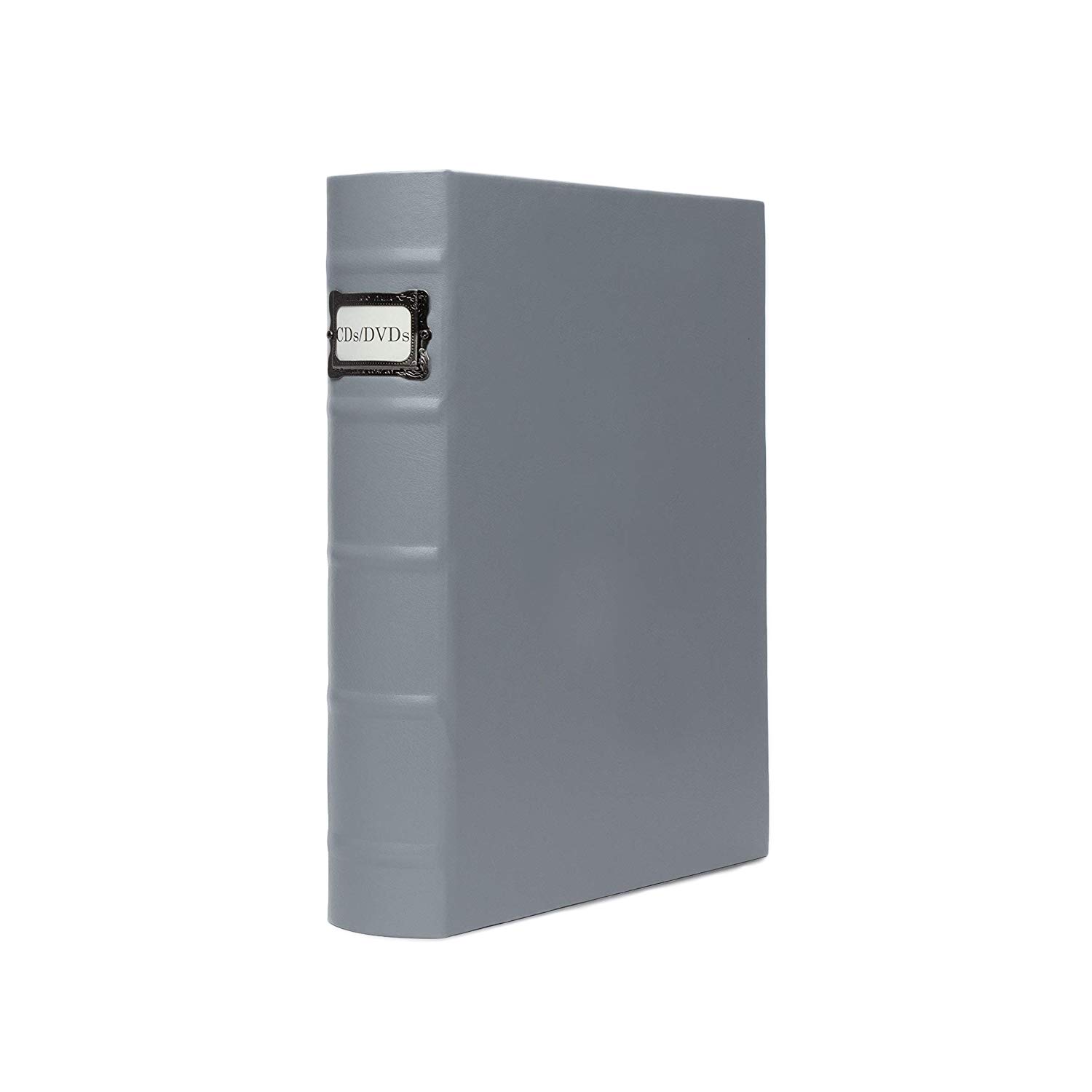 DVD Binder , Full Gray Faux-Leather - DVD Storage for Home or Office - DVD Storage Binder Stores up to 48 DVDs, CDs, Video Games, or Blue-Rays … (1)