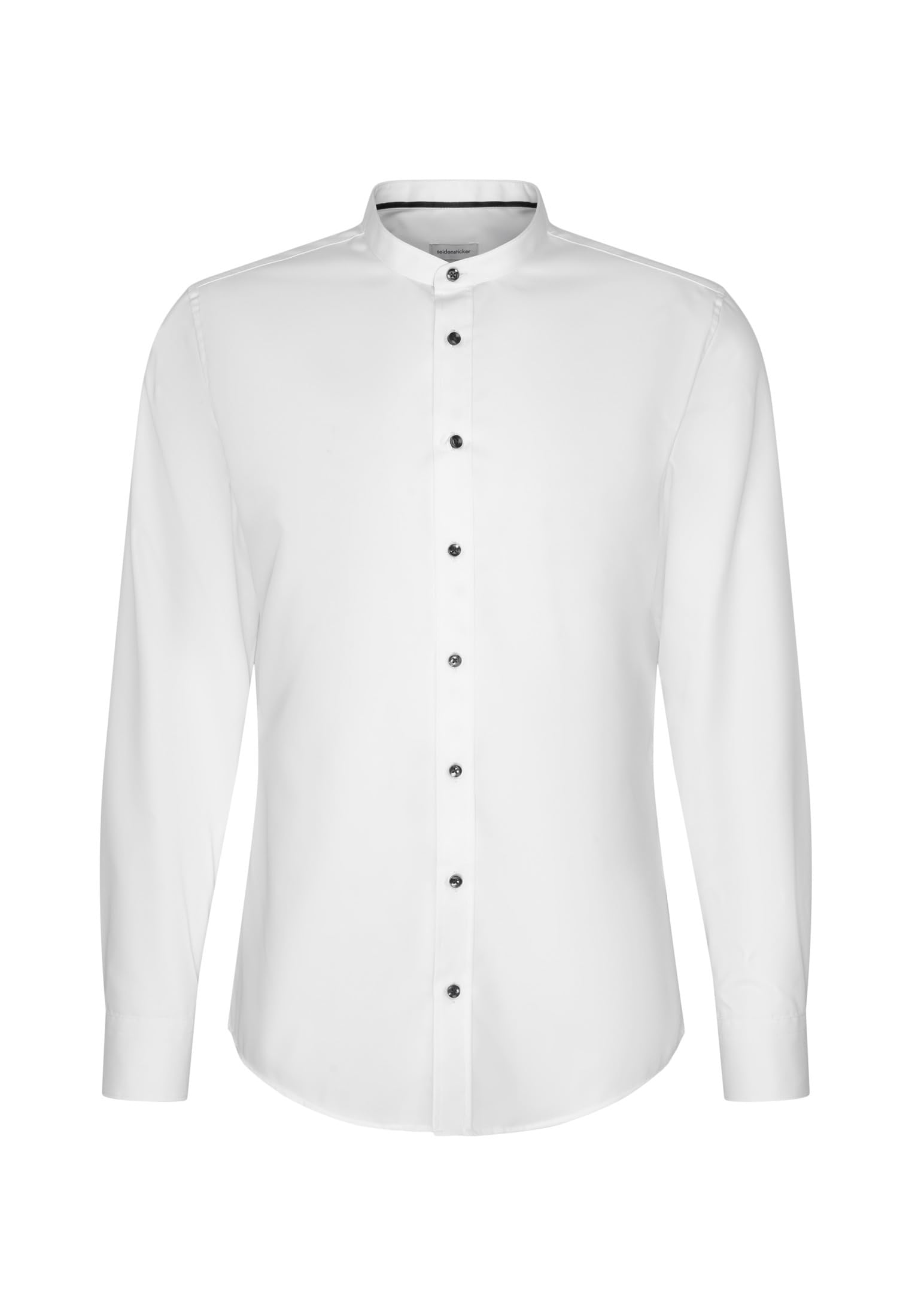 Seidensticker Herren Slim Langarm mit Stehkragen bügelfrei Businesshemd, Weiß (Weiß 1), 41