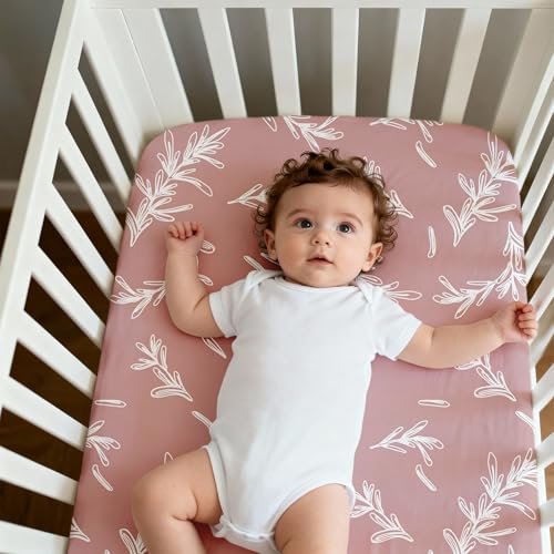 Image of Bassinet Sheets 33x20 for Baby Delight, Newton,Airclub,Maxi Cosi,Angelbliss,Dream on Me,Mika,Harppa,Amke,ezebaby Rectangle Bassinet Mattress - Pink Floral 3 Pack Girl